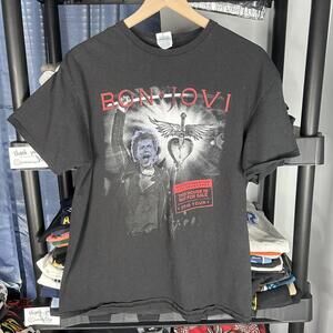 modern y2k bon jovi graphic band tee large